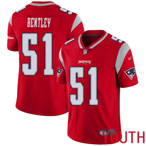 New England Patriots Football #51 Inverted Legend Limited Red Youth Ja Whaun Bentley NFL Jersey->youth nfl jersey->Youth Jersey